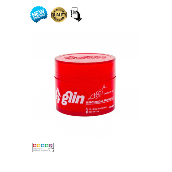 Glin Pharma Testosterone Propionate 100mg 10 ampül orijinal steroid kutusu