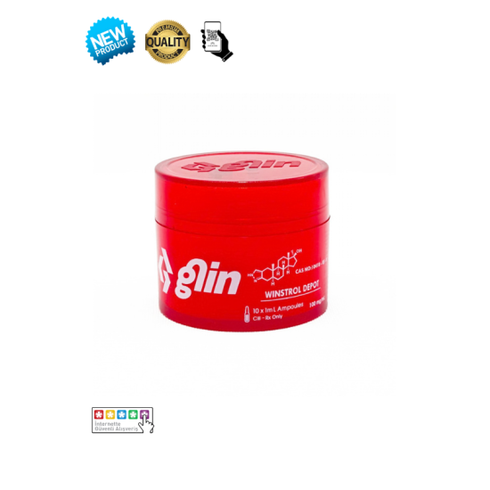 Glin Pharma Winstrol Stanozolol Depot 100mg 10 ampül orijinal steroid kutusu