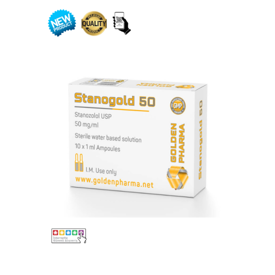 Golden Pharma Winstrol Stanozolol Depot 50mg 10ml orijinal enjeksiyonluk steroid şişesi - Winny Depot stokta