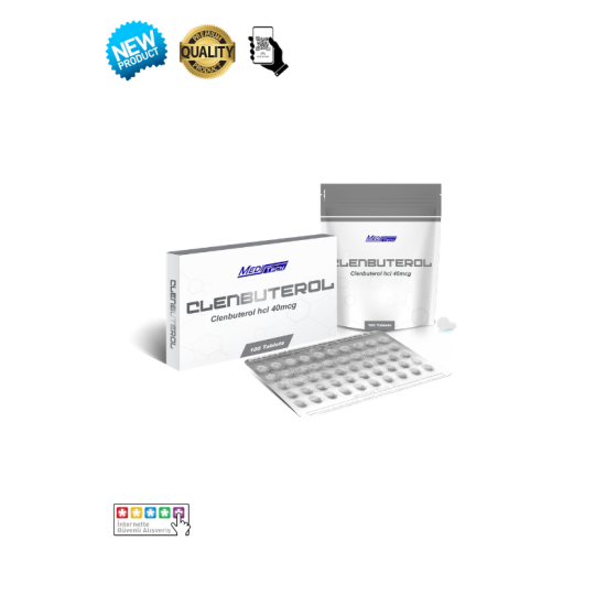 Meditech Pharma Clenbuterol 40mcg 100 Tablet orijinal yağ yakıcı kutusu