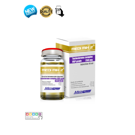 Meditech Pharma Medi Mix Testosterone Complex 250mg 10ml orijinal testosteron karışımı şişesi
