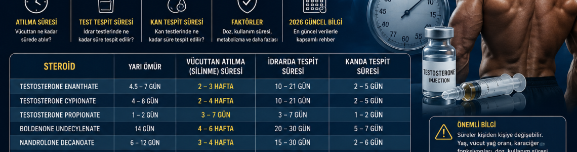 Steroidlerin Vücuttan Atılma, Silinme Süreleri 2026 Kapsamlı Rehber