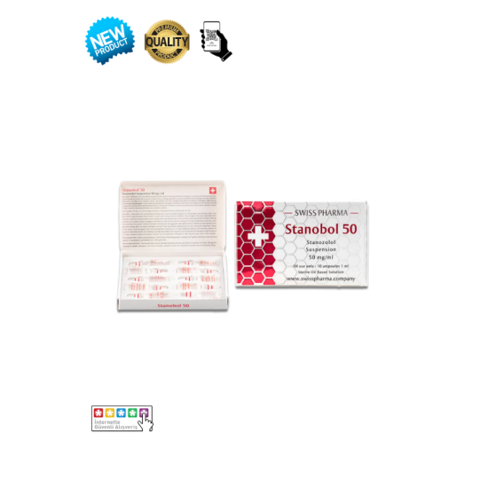 Swiss Pharma Stanozolol 50mg 10 ampül orijinal steroid kutusu
