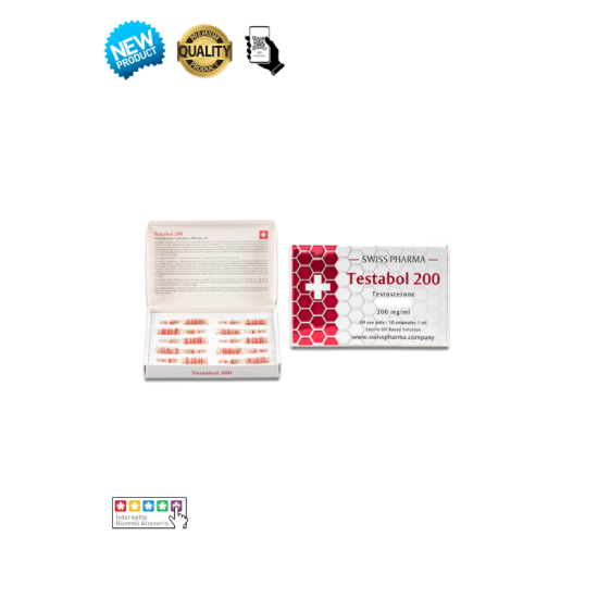 Swiss Pharma Testosterone Cypionate 200mg 10 ampül orijinal steroid kutusu
