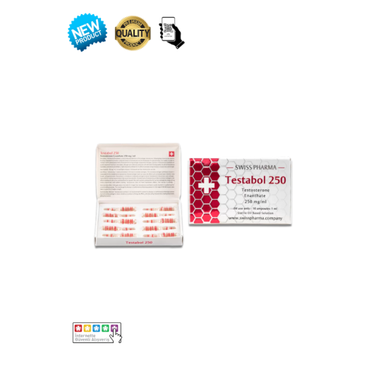 Swiss Pharma Testosterone Enanthate 250mg 10 ampül orijinal steroid kutusu