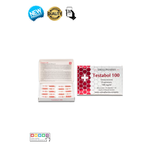 Swiss Pharma Testosterone Propionate 100mg 10 ampül orijinal steroid kutusu