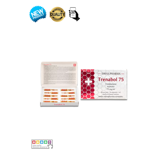 Swiss Pharma Trenbolone Acetate 75mg 10 ampül orijinal steroid kutusu