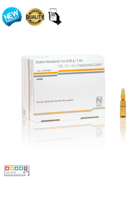 Efedrin Hidroklorür Osel 100 Ampül (0.05 g) 1 mL