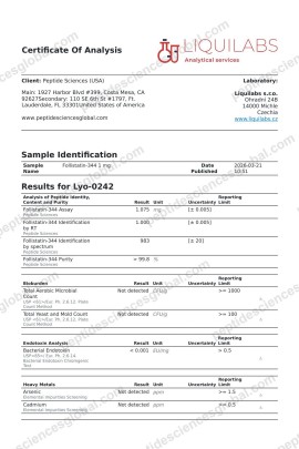 Peptide Sciences Follistatin 344 1 Mg 1 Flakon