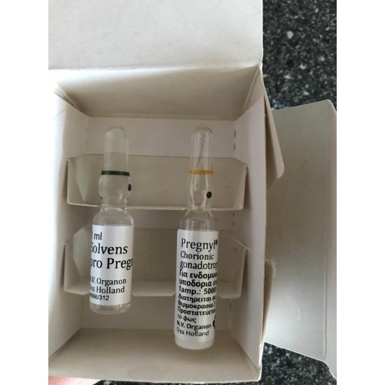 Pregnyl 5000 Ünite orijinal HCG ampul kutusu