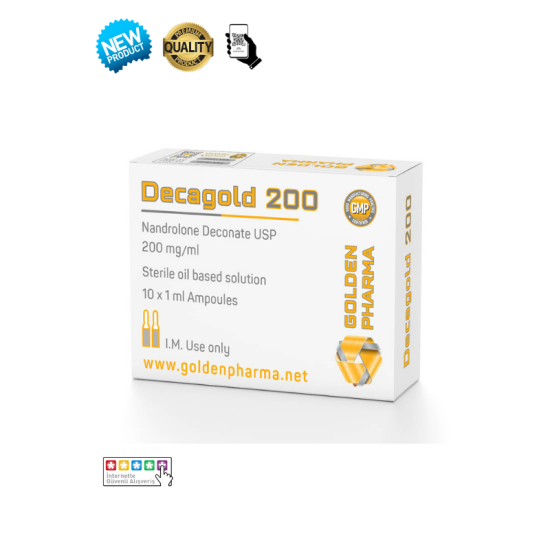 Golden Pharma Nandrolone Decanoate 200mg 10ml orijinal enjeksiyonluk steroid şişesi - Deca Durabolin stokta