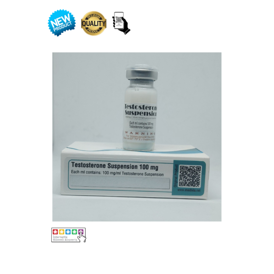 Medivia Pharma Testosterone Suspension 100mg 10ml orijinal steroid şişesi