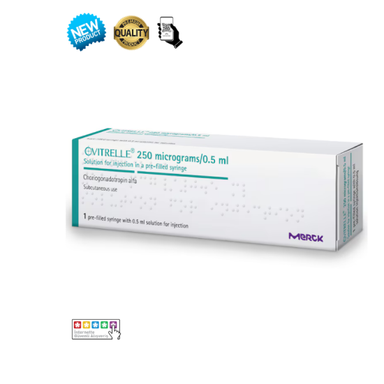 Ovitrelle 250 Mikrogram/0,5ml 6500 Ünite orijinal HCG enjeksiyon kalemi