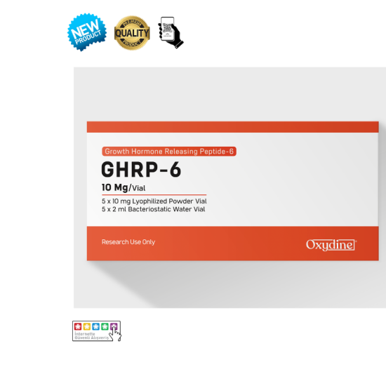 Oxydine Metabolics GHRP-6 10mg orijinal peptid flakonu - GHRP-6 iştah açıcı peptid stokta