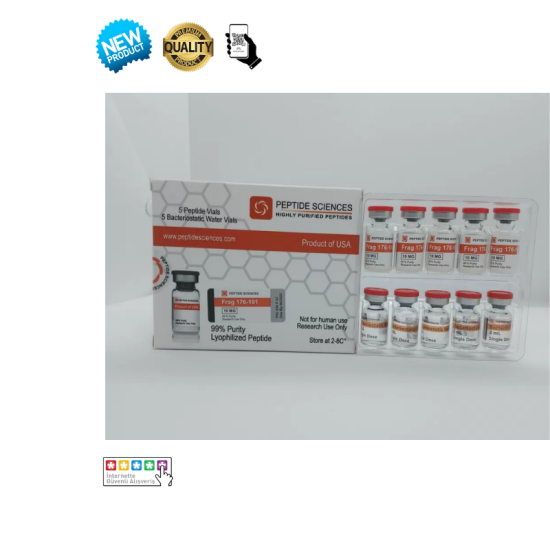 Peptide Sciences HGH Fragment 176-191 10mg 5 flakon toz ve 5 flakon steril su seti