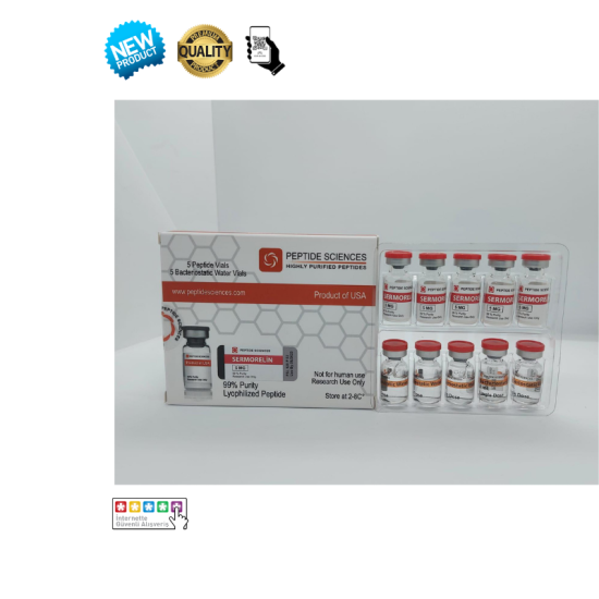 Peptide Sciences Sermorelin 5mg orijinal growth hormon peptid flakonu