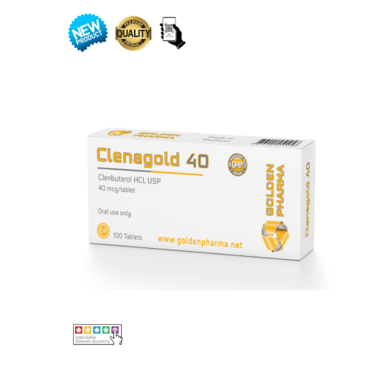 Golden Pharma Clenbuterol 40mcg 100 tablet orijinal yağ yakıcı kutusu