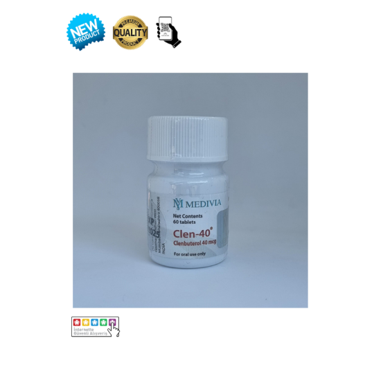 Medivia Pharma Clenbuterol 40mcg 100 Tablet orijinal yağ yakıcı kutusu