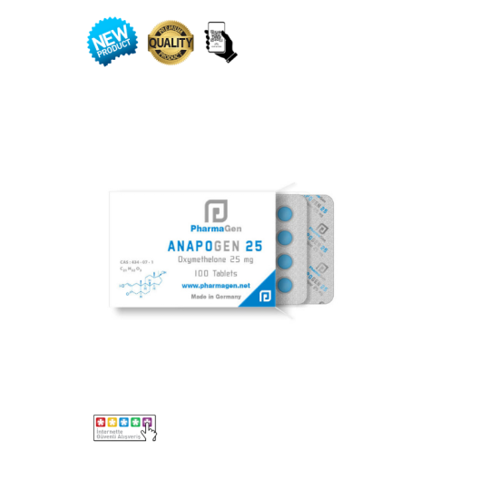 Pharma-Gen Anapolon Oxymetholone 25mg 100 Tablet orijinal steroid kutusu