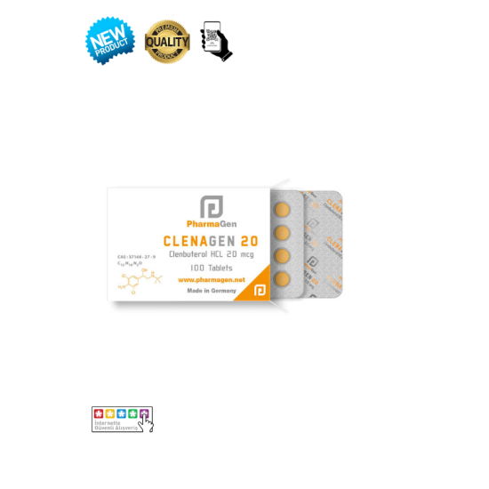 Pharma-Gen Clenbuterol HCL 20mcg 100 Tablet orijinal yağ yakıcı kutusu