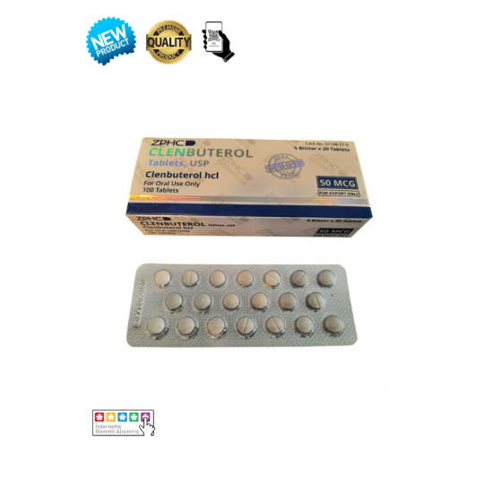 ZPHC Medicine Clenbuterol 50mcg 100 Tablet orijinal yağ yakıcı kutusu